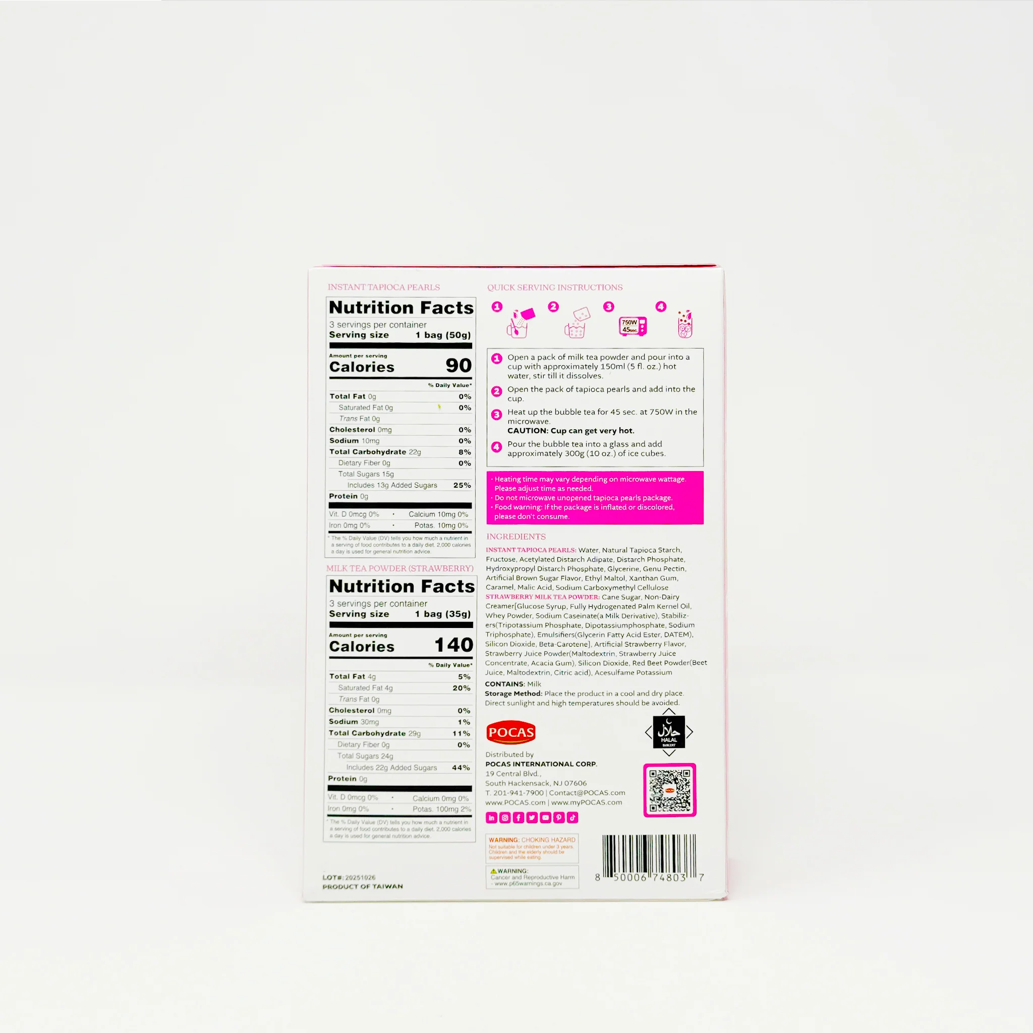 Pocas Taro Instant Bubble tea kit 255g - Image 2