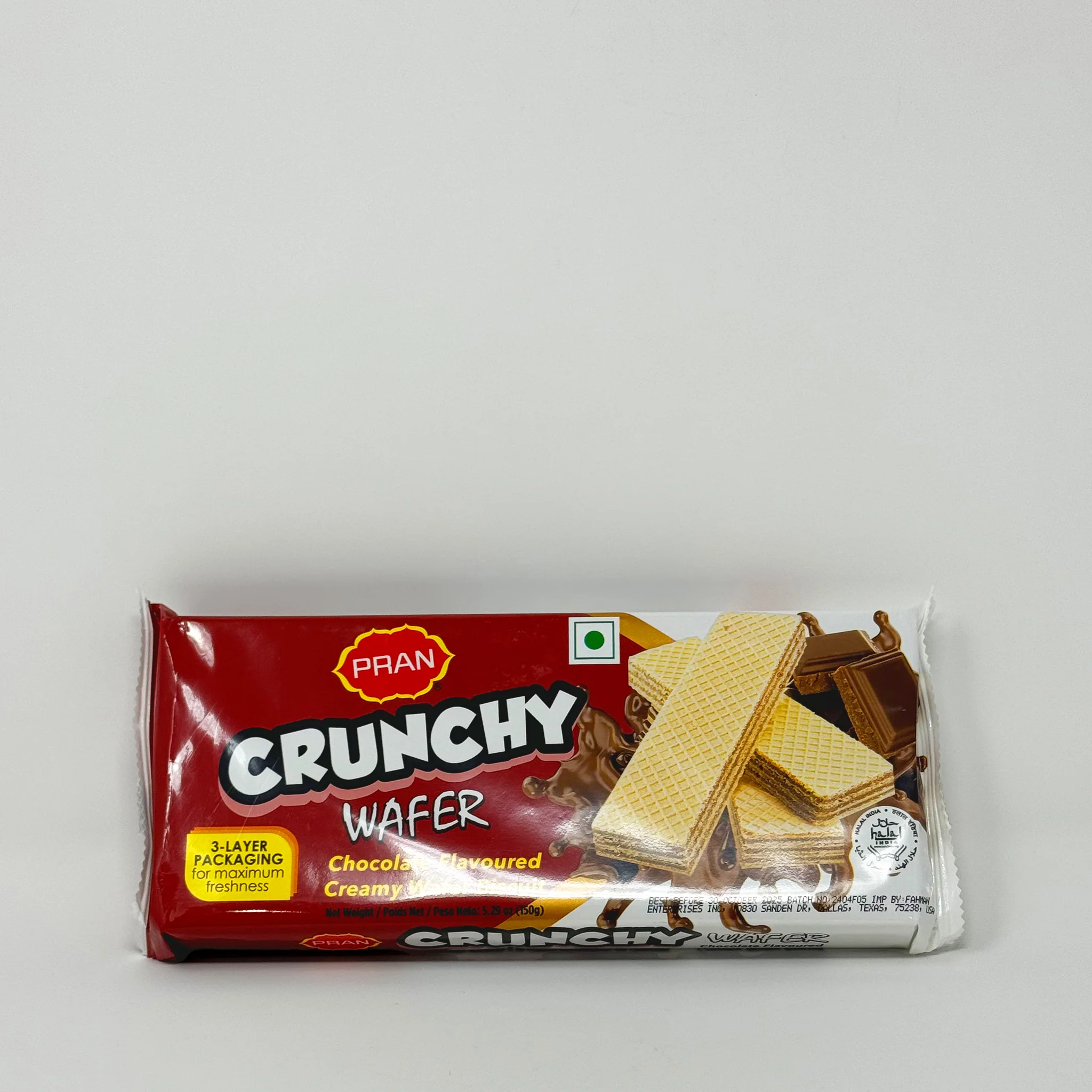 Pran crunchy wafers Chocolate cream 150g