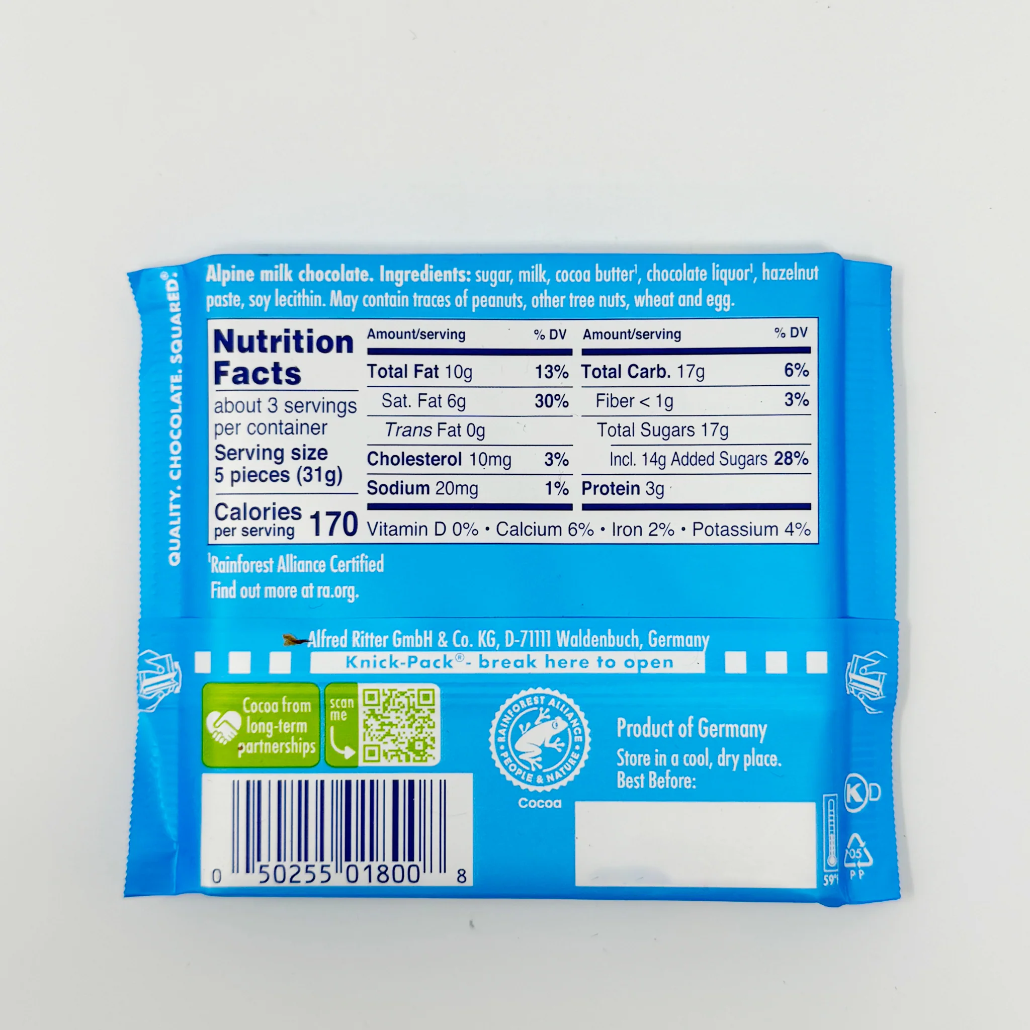 Ritter sprot chocolate bars 100g - Image 13