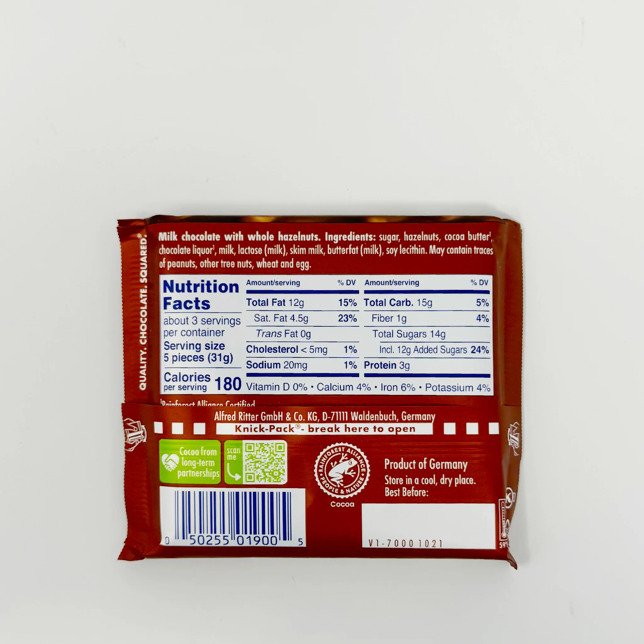 Ritter sprot chocolate bars 100g - Image 4