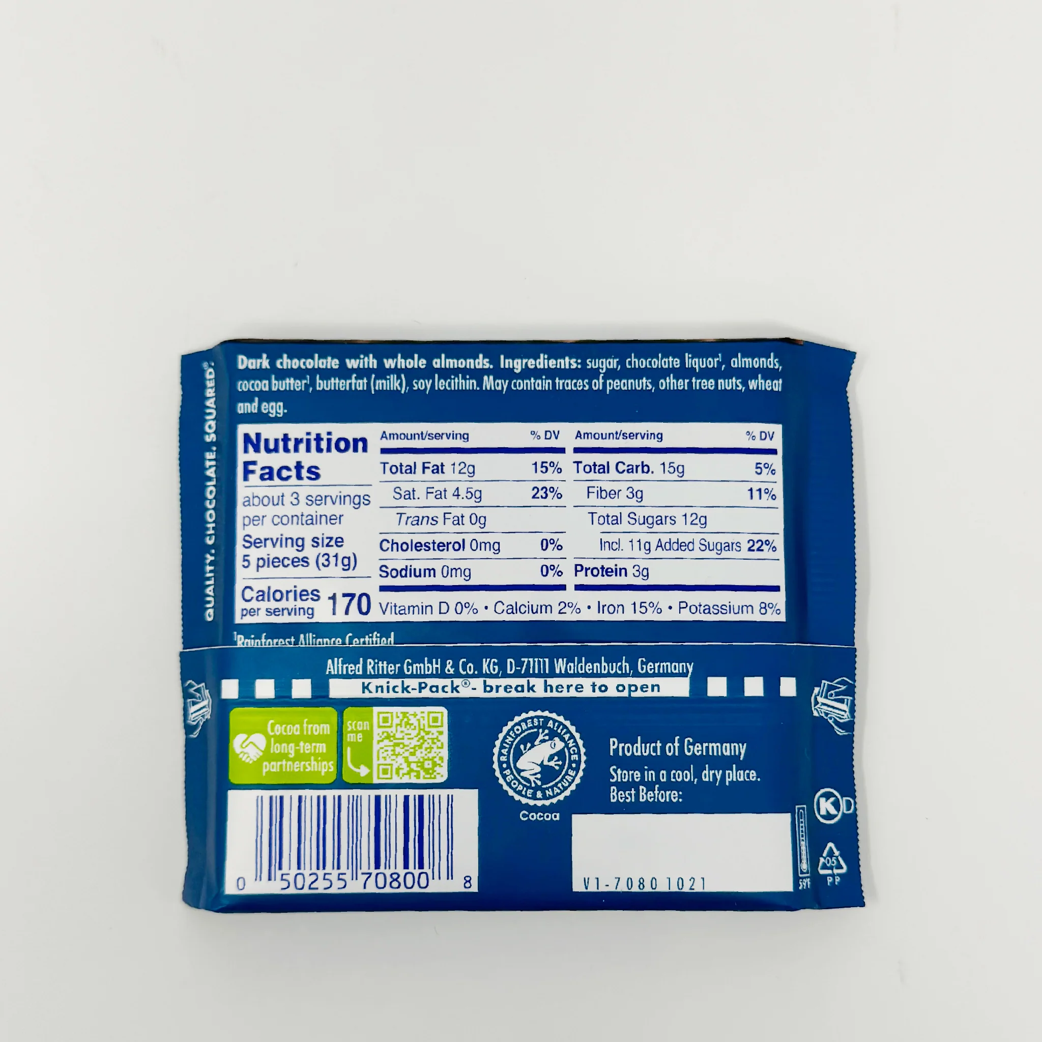 Ritter sprot chocolate bars 100g - Image 6