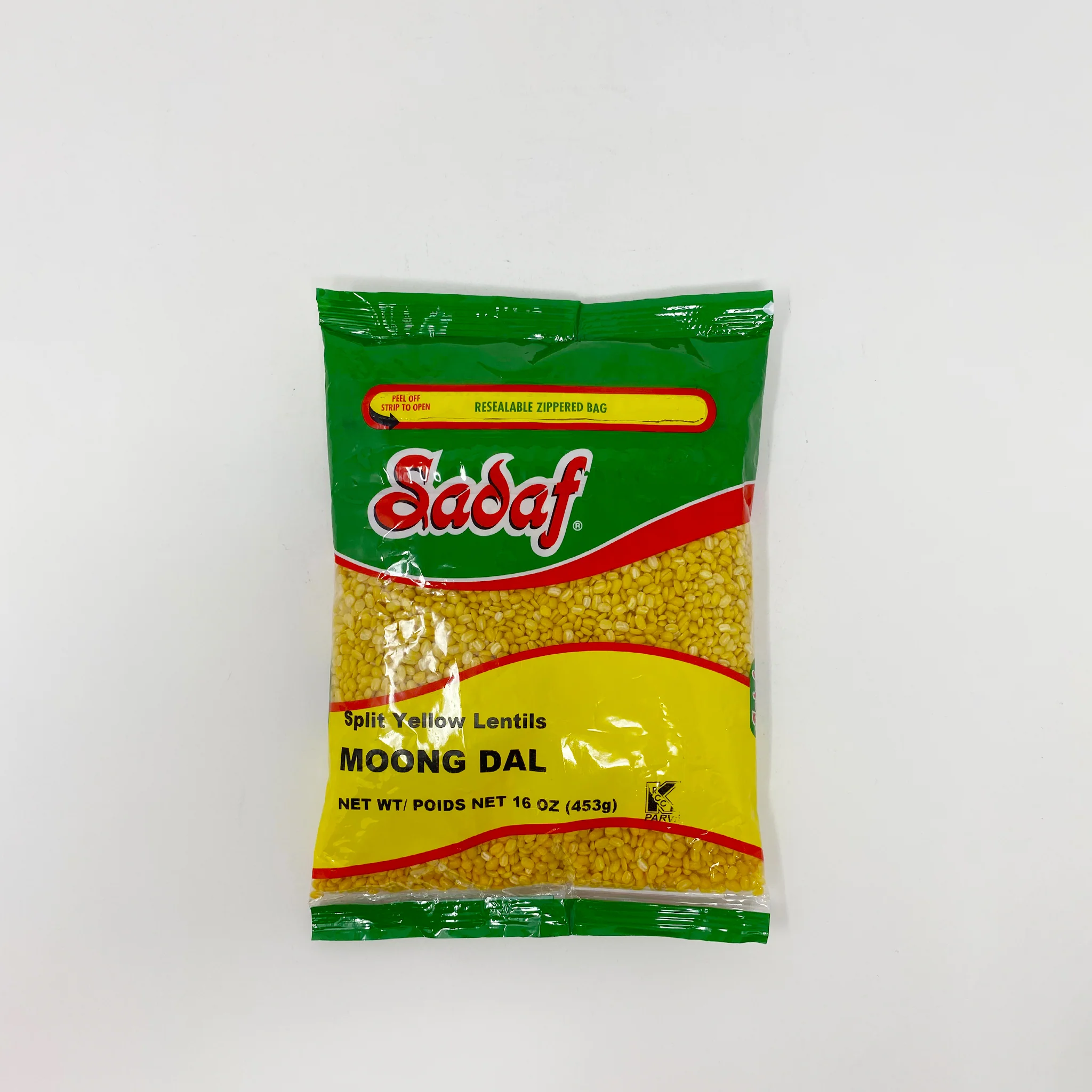Sadaf split lentils moong dal 453g