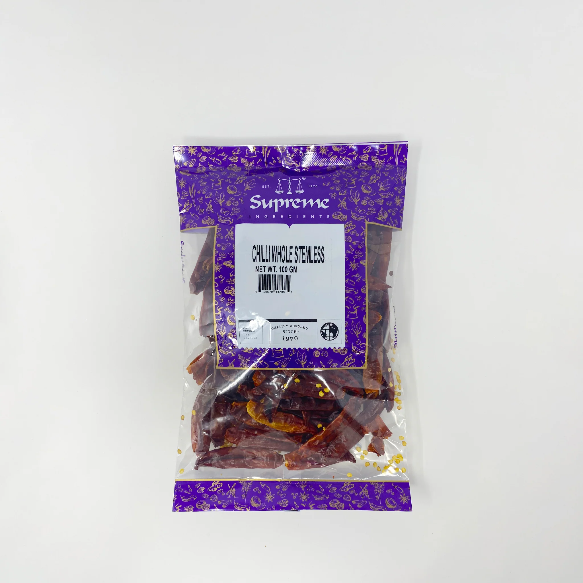 Supreme Chili Whole Stemless 100g