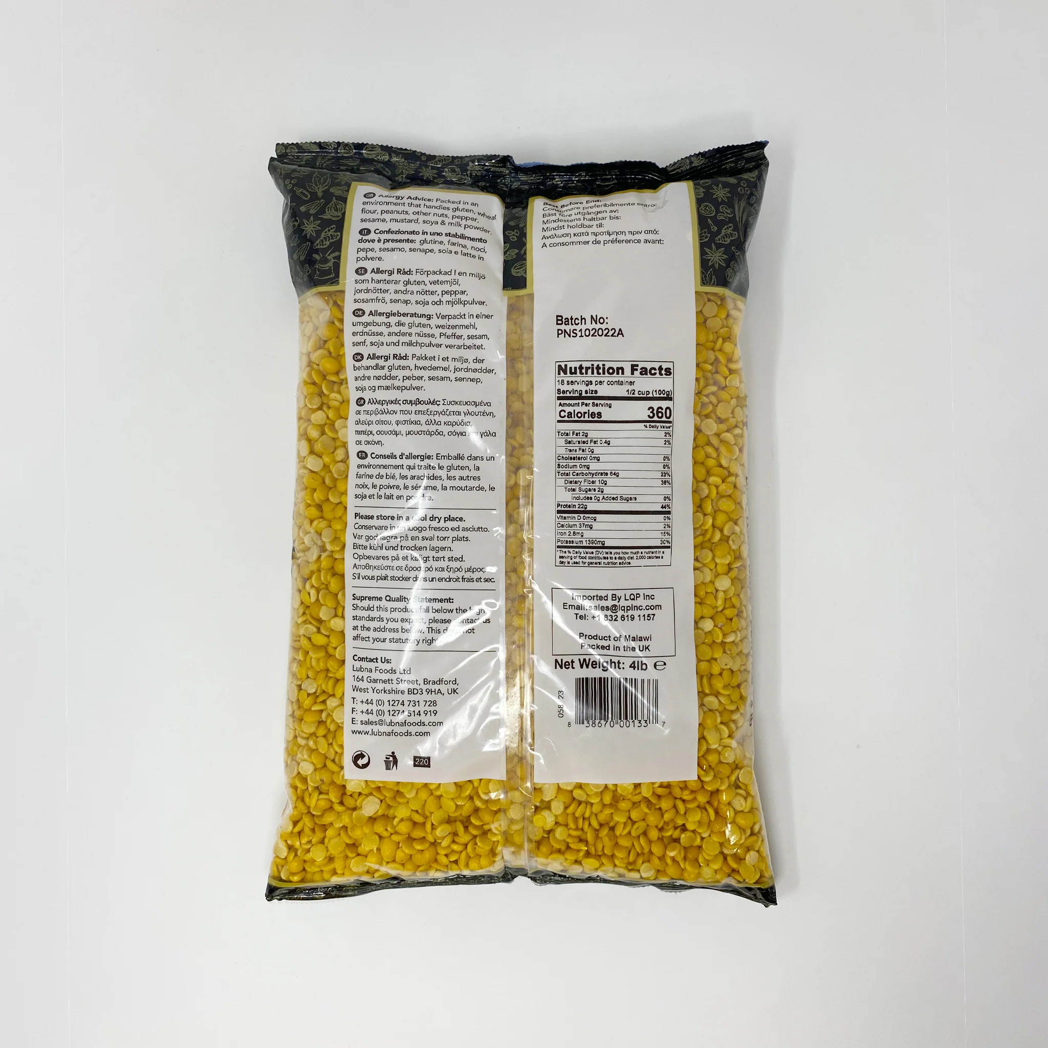Supreme split lentils dry Toor Dall 2-4 lb - Image 2