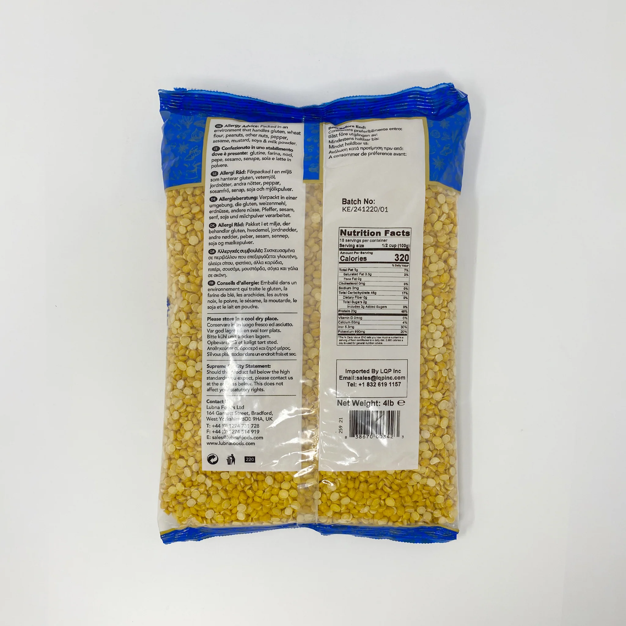 Supreme yellow split chickpeas Chana Dall 2 -4 Lb - Image 2