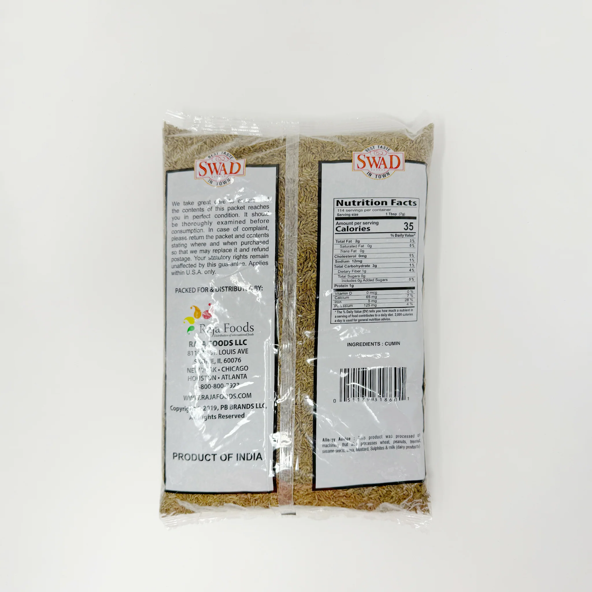 Swad Cumin seeds 800g - Image 2