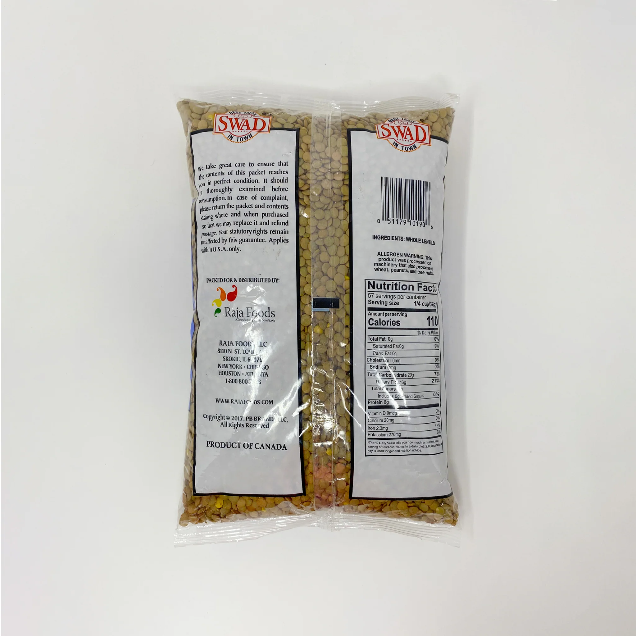 Swad Masoor Whole Lentils 2-4 Lb - Image 2