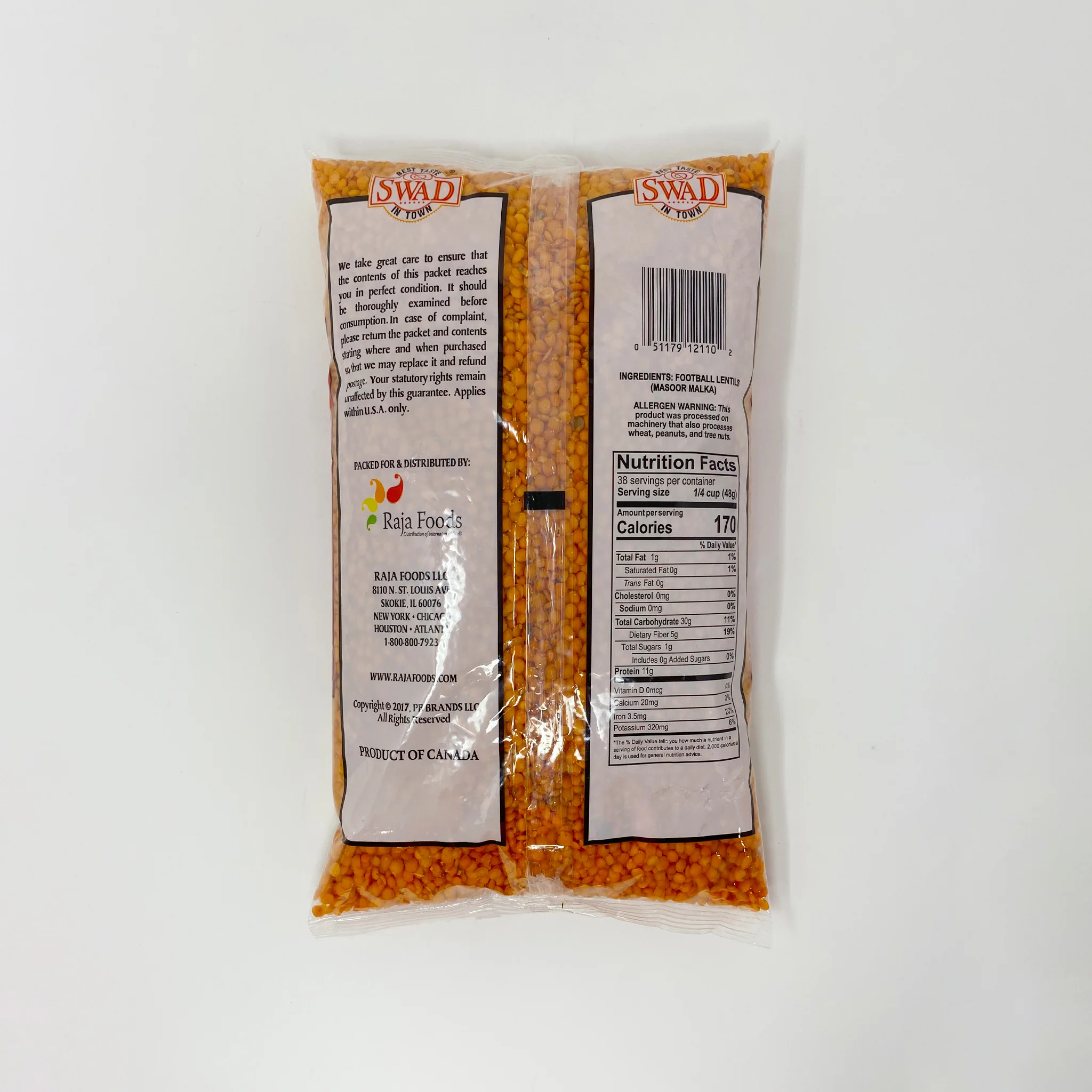 Swad red lentils Masoor Malka 2-4 Lb - Image 2
