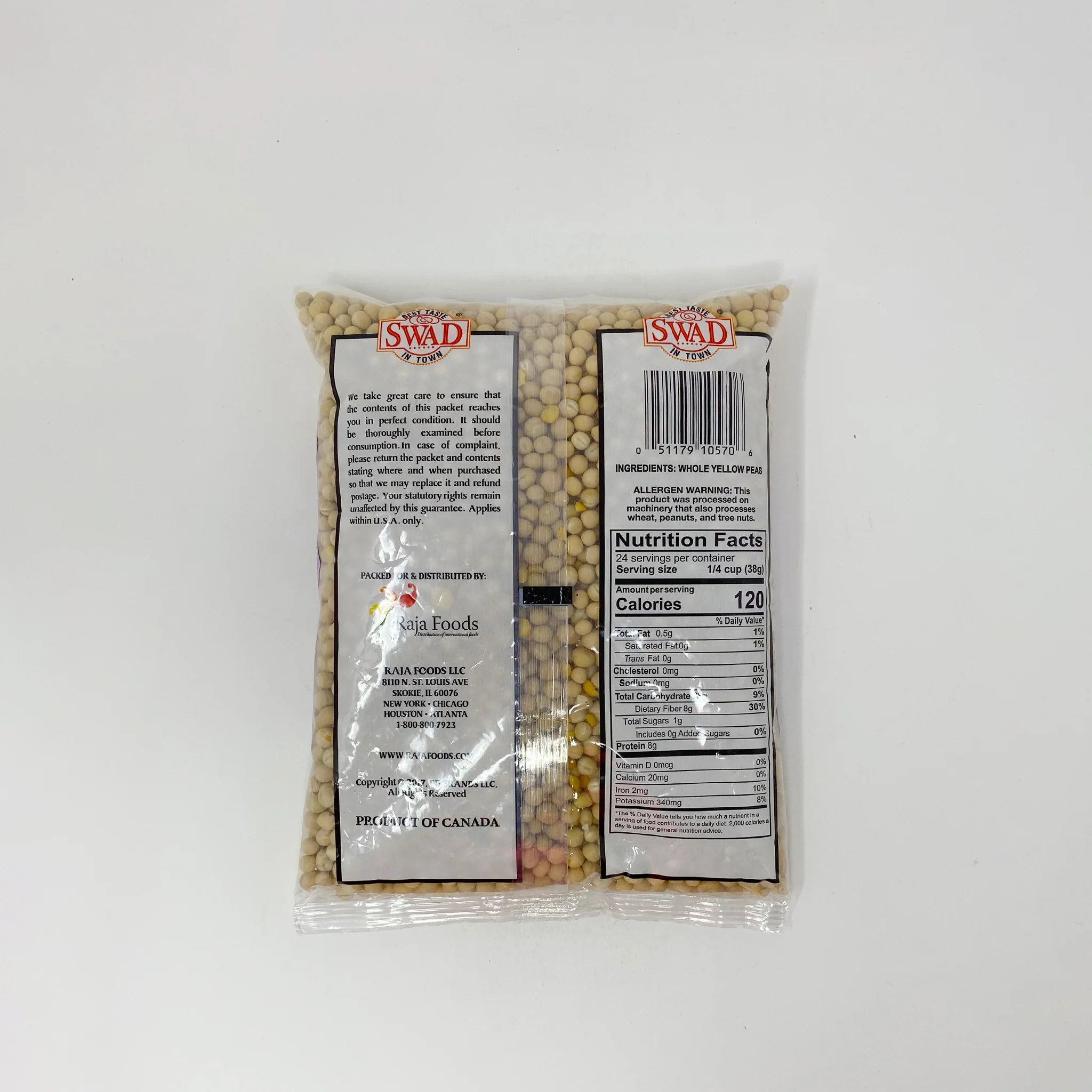 Swad Vatana White yellow peas 2 Lb - Image 2