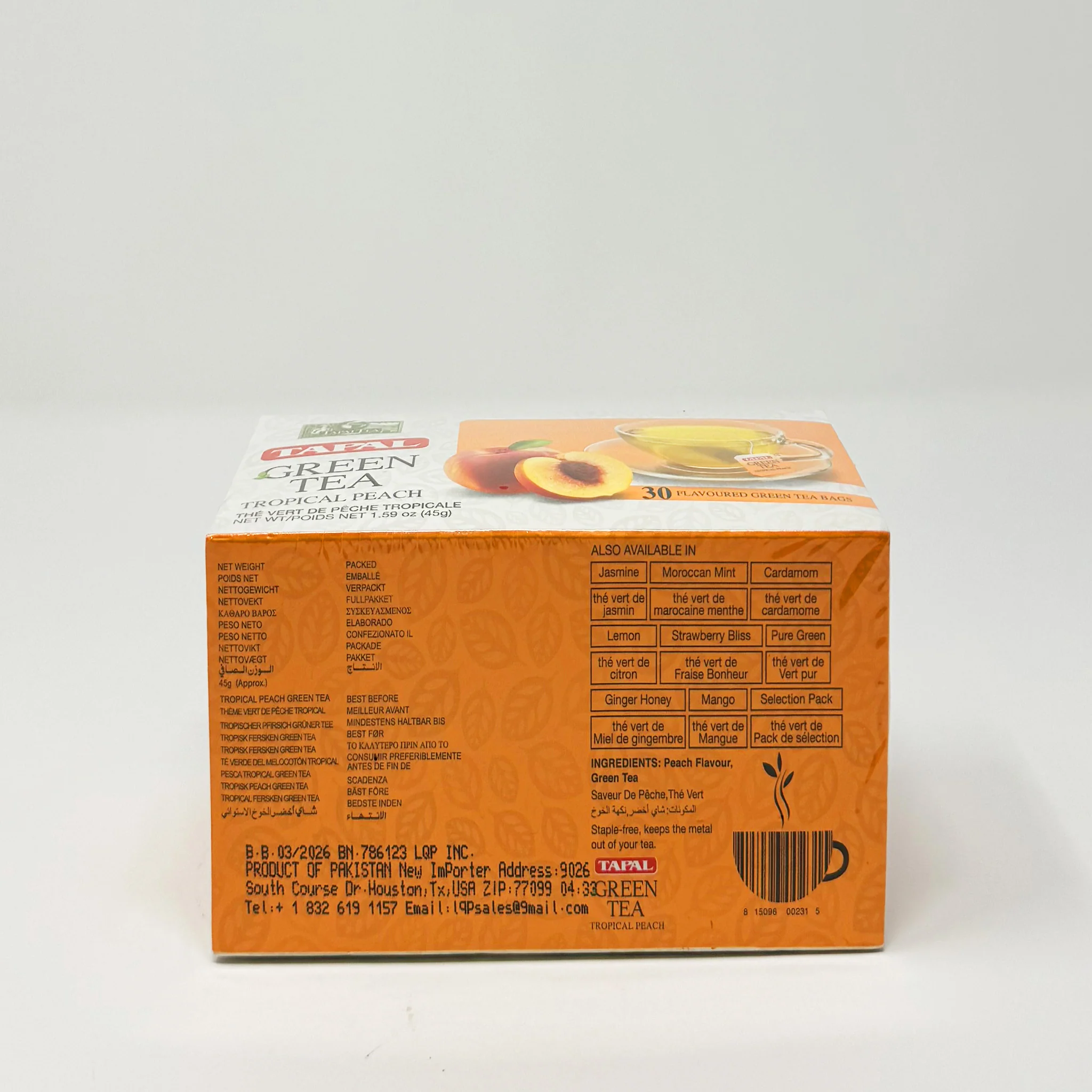 Tapal Green tea peach 30 tea bags - Image 2