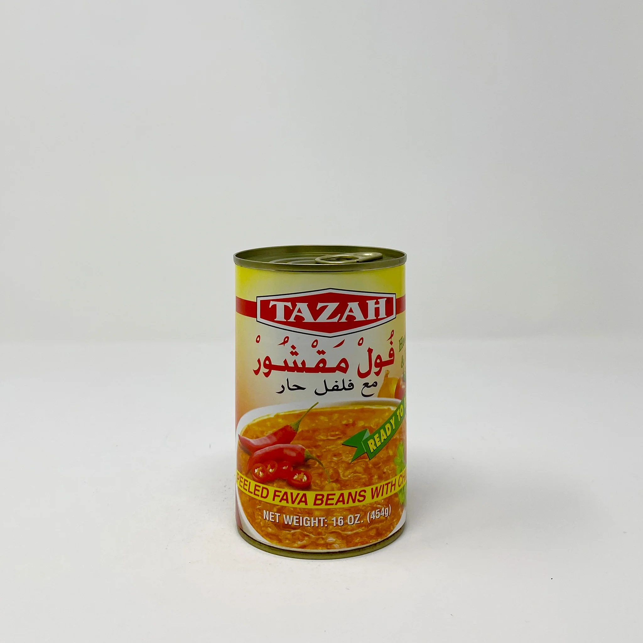 Tazaah peeled Fava beans with chili 16 oz