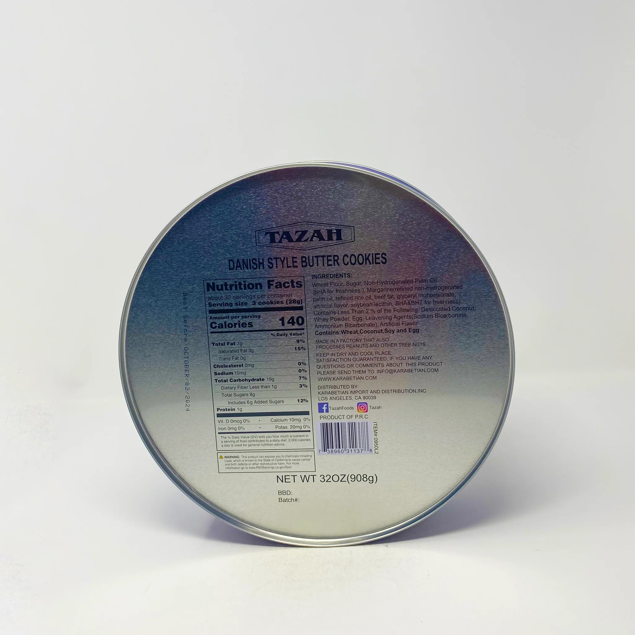 Tazah Danish Style butter cookie 908g - Image 3