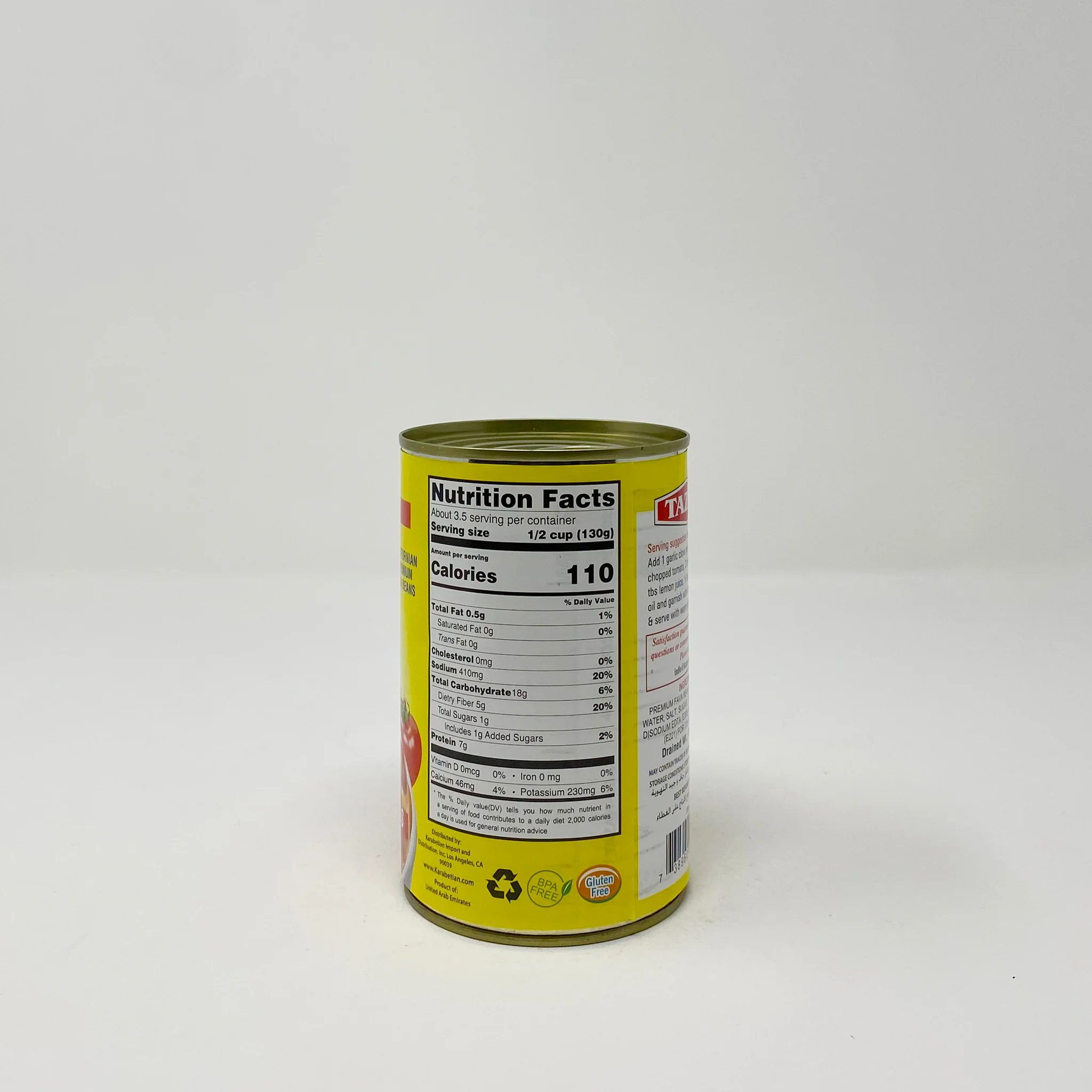 Tazah Fava Beans and chick peas 16 0z - Image 2