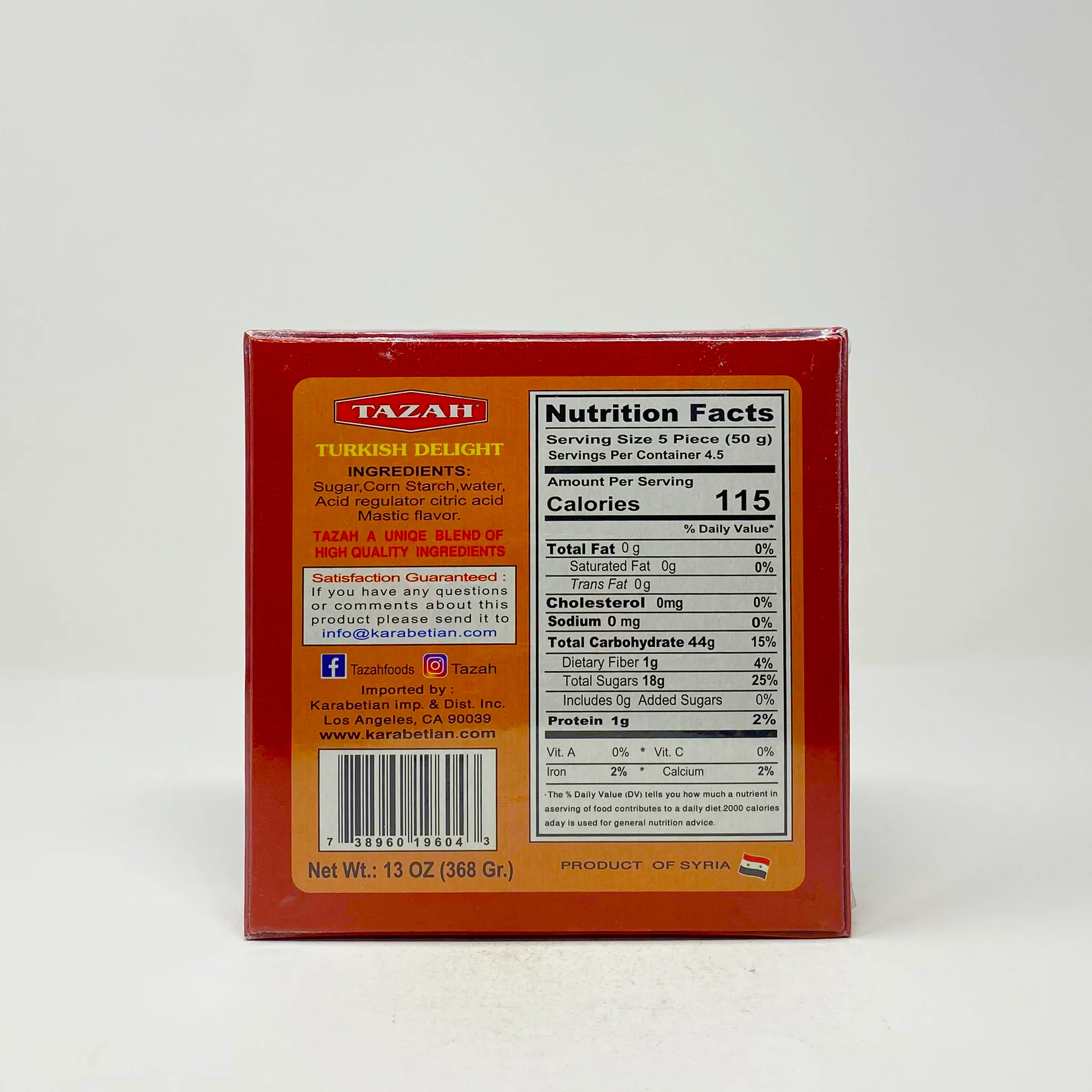 Tazah Turkish delight lokum 368g - Image 2