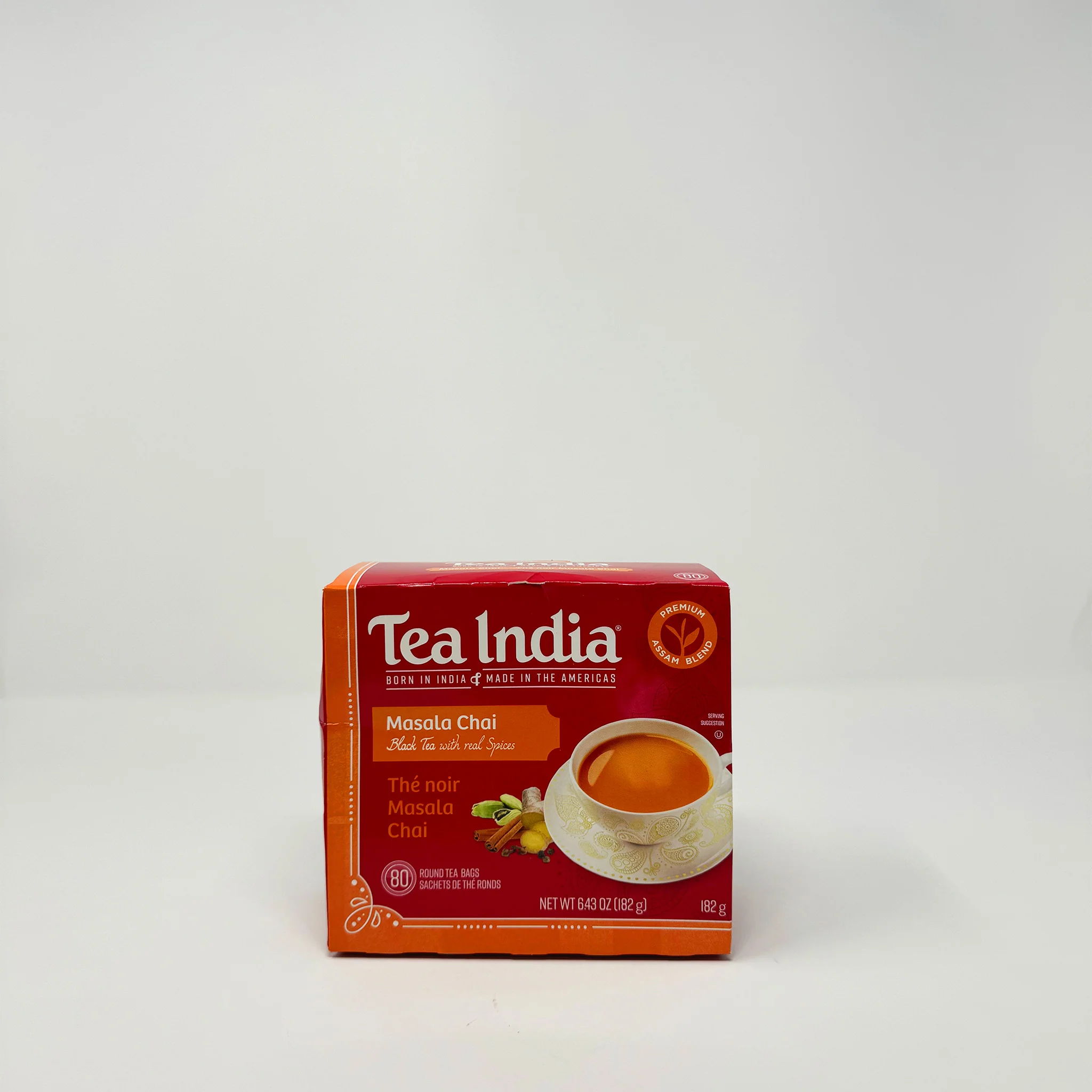 Tea India black tea with Masala Chai 80 Round Tea Bags
