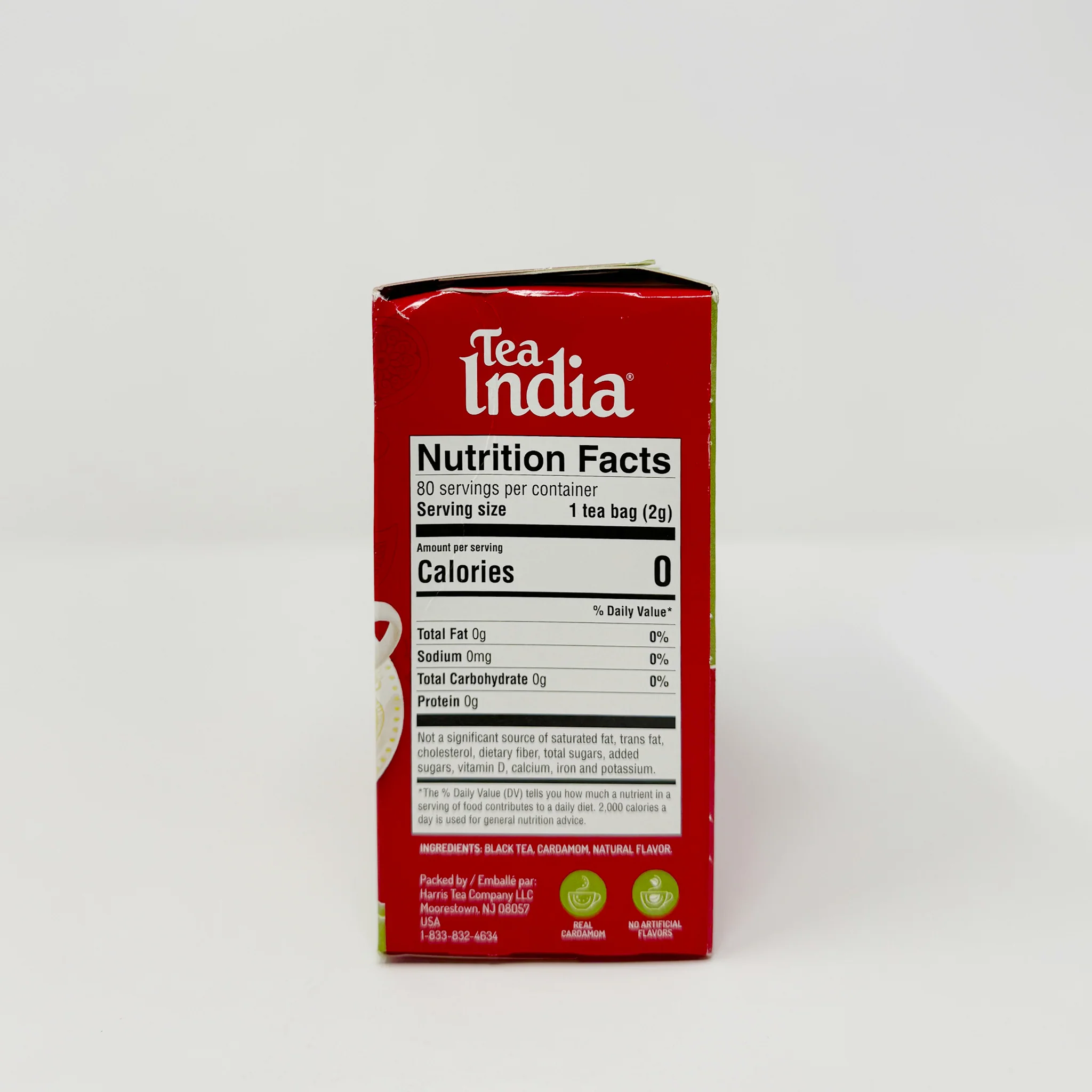 Tea India black tea with real cardamom 80 Round Tea Bags - Image 2