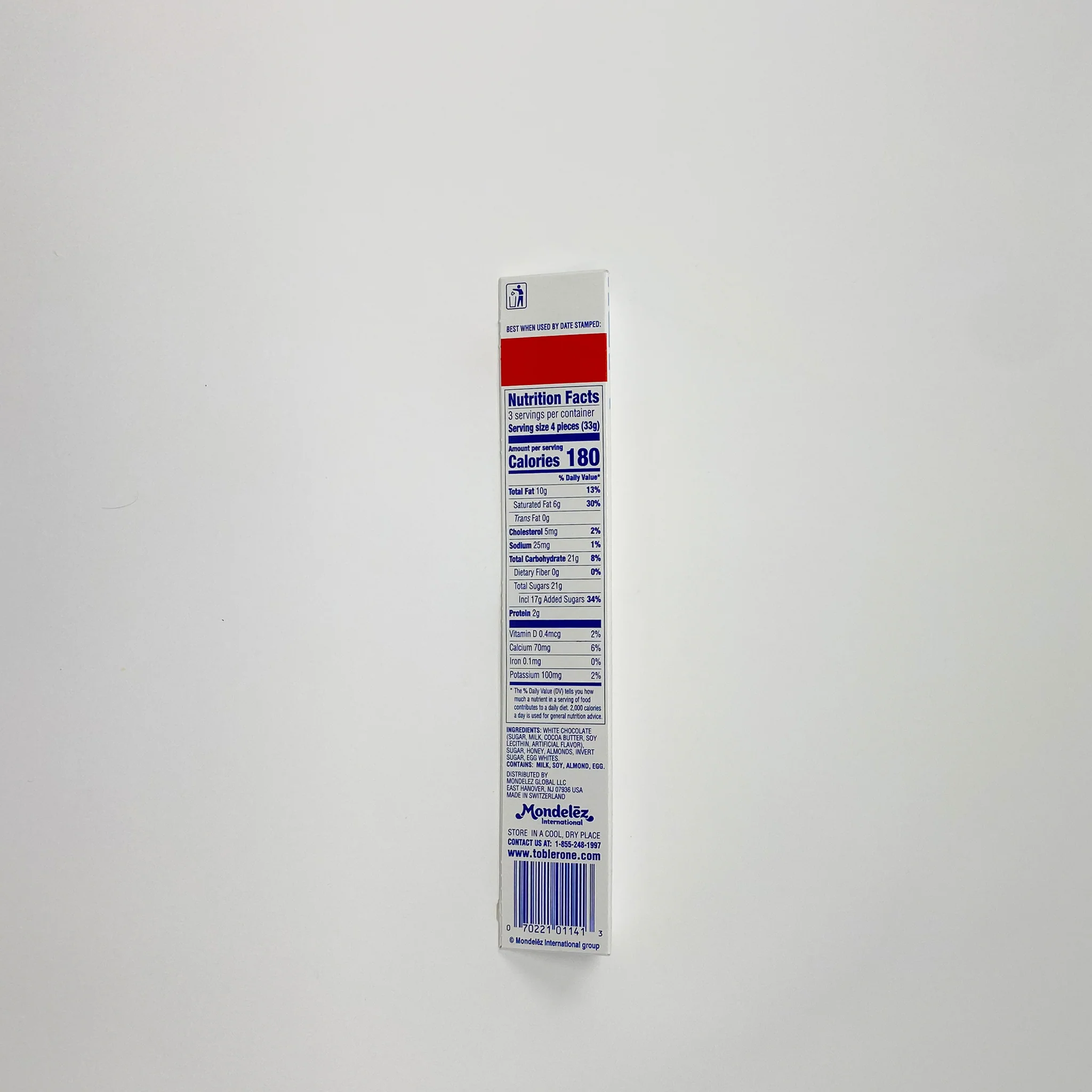 Toblerone White chocolate bar 100g - Image 2