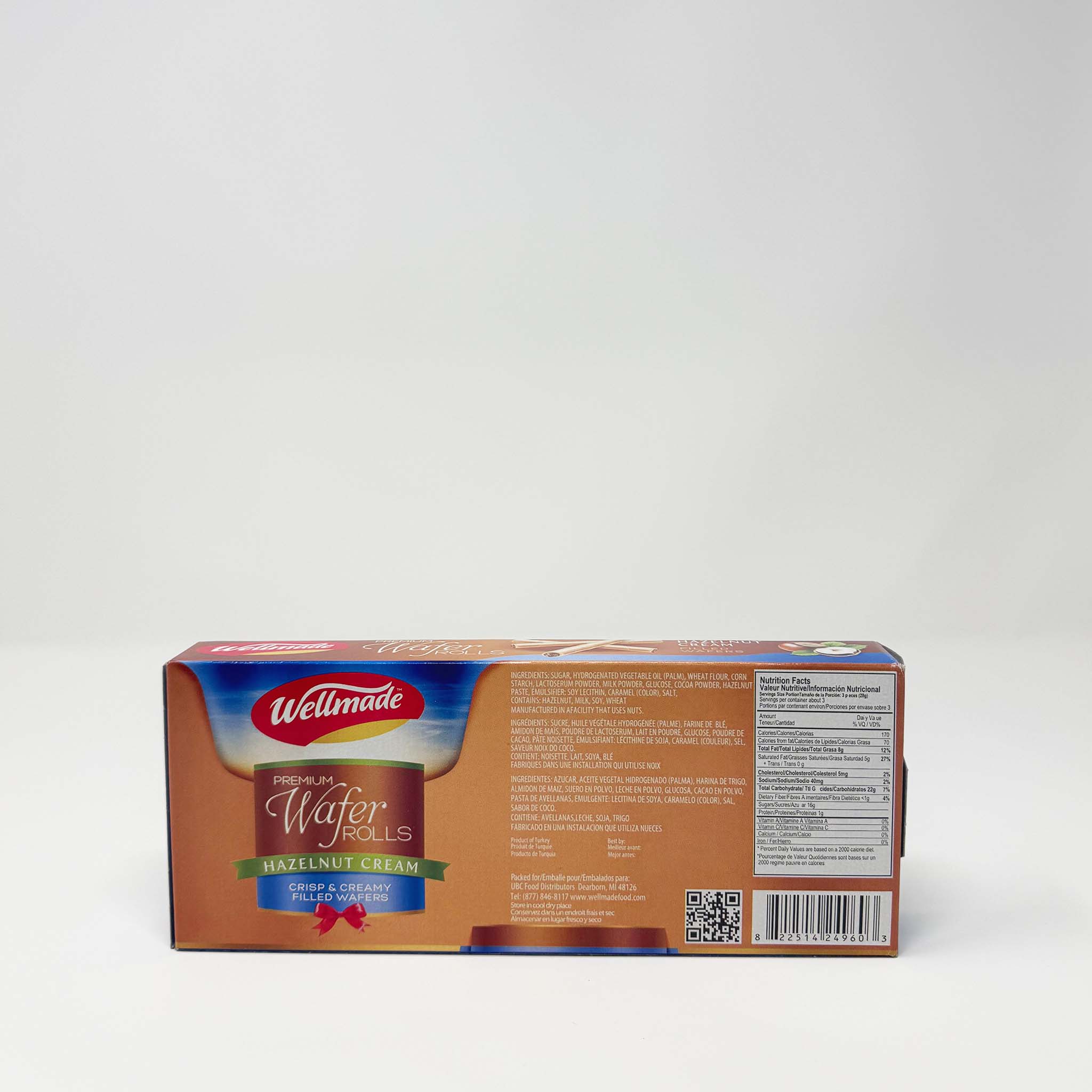 Wellmade Wafer rolls Hazelnut cream 90g - Image 2