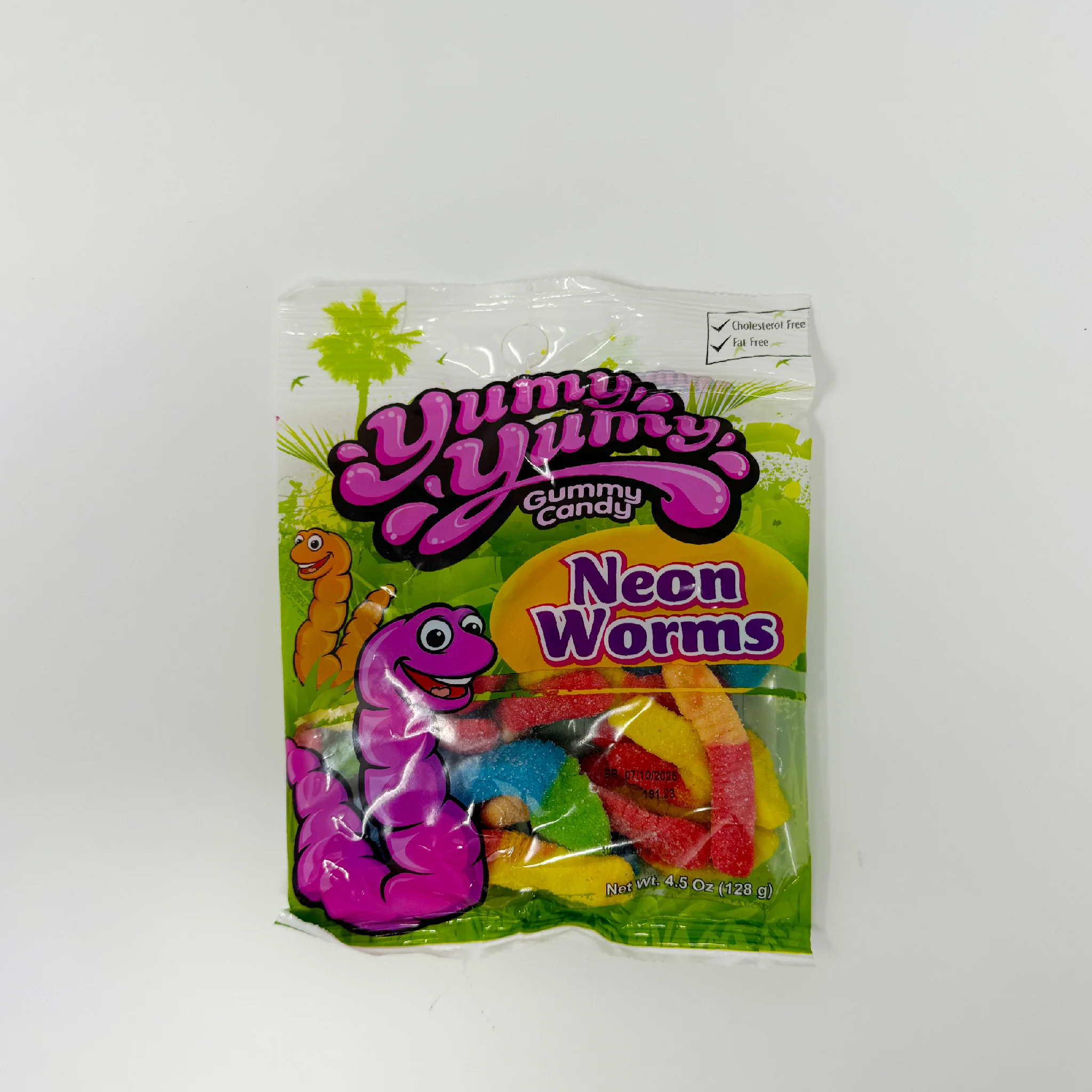 Yumy,Yumy Gummy Candy Neon Worms 128g