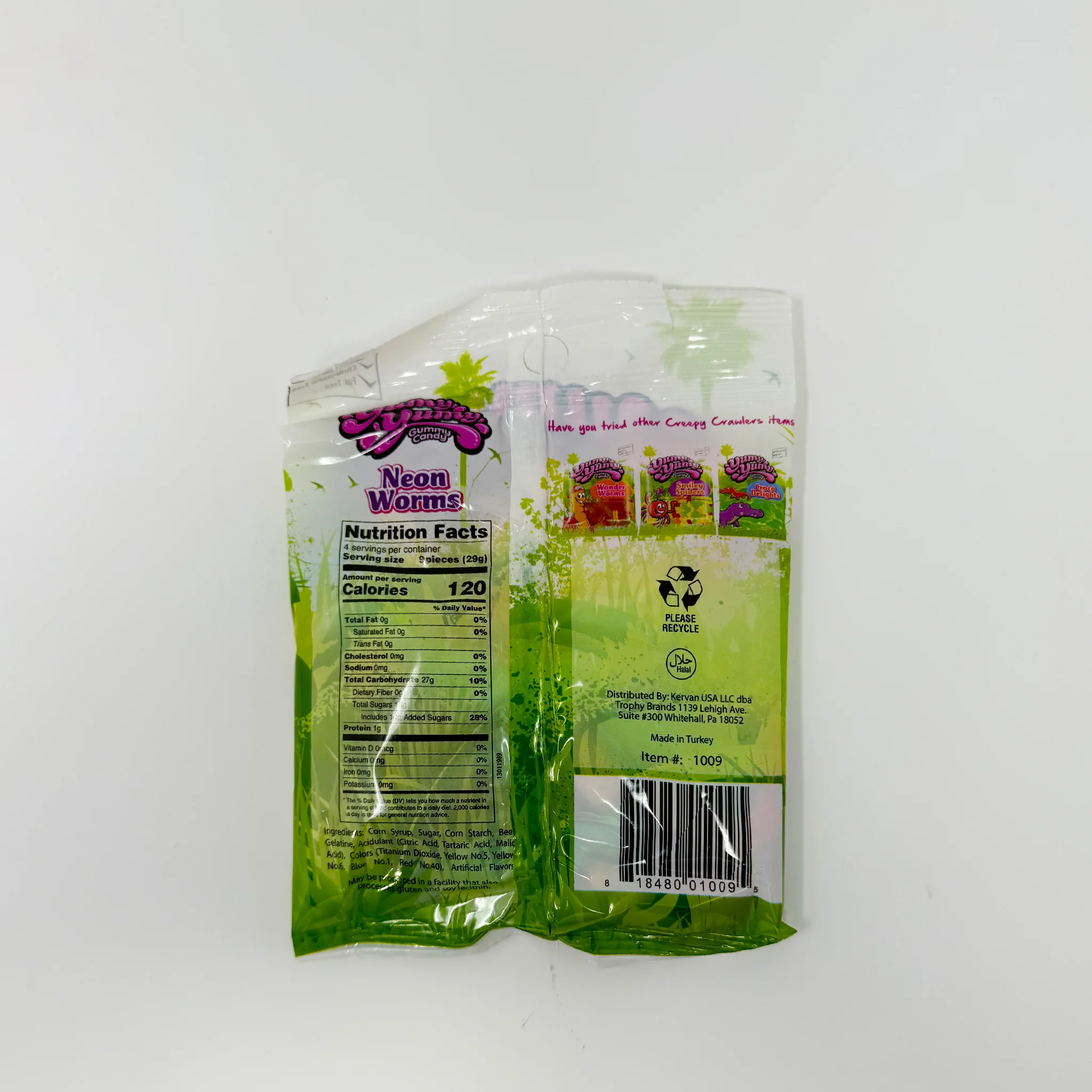 Yumy,Yumy Gummy Candy Neon Worms 128g - Image 2