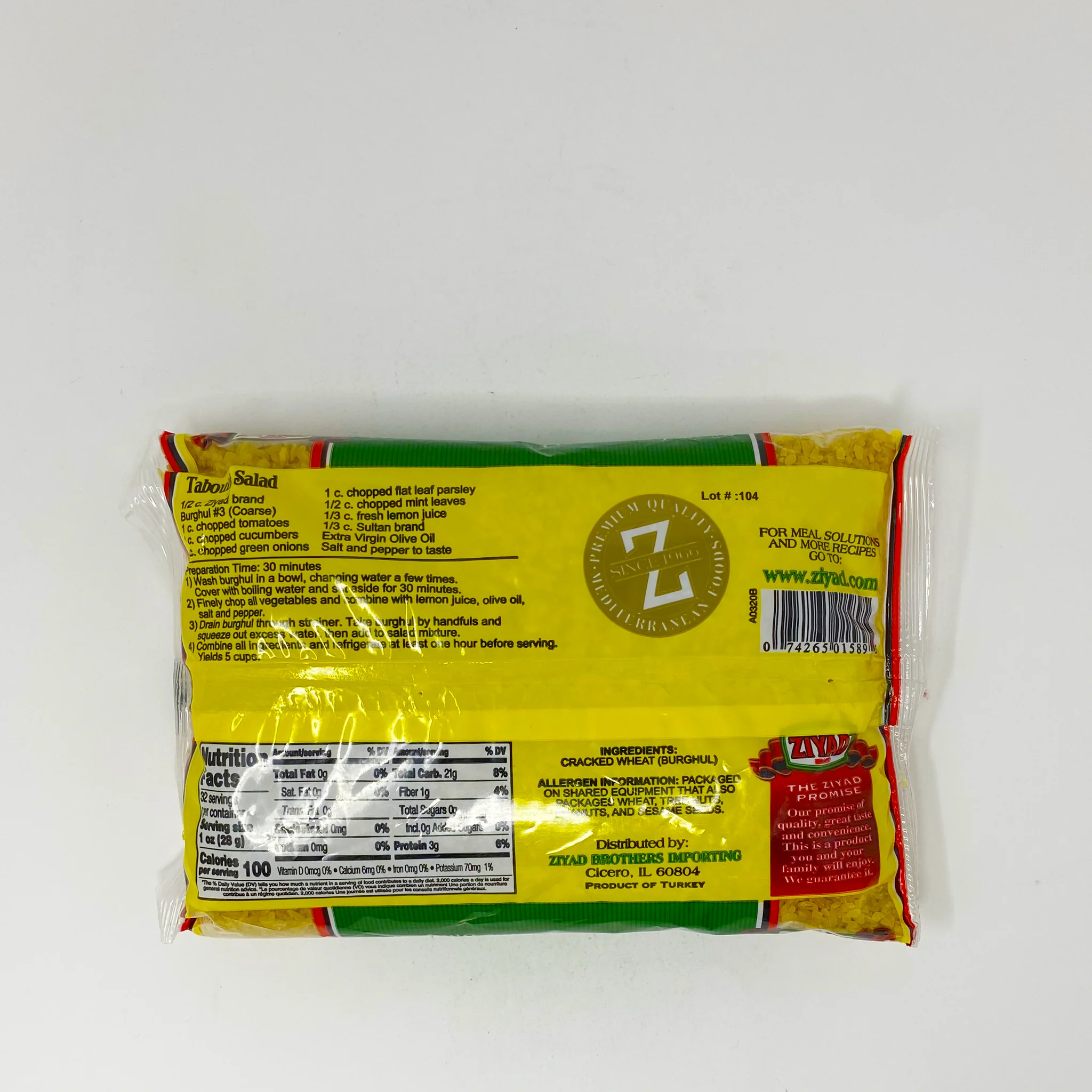 Ziyad Cracked Wheat 2lb # 1,2,3,4 - Image 4