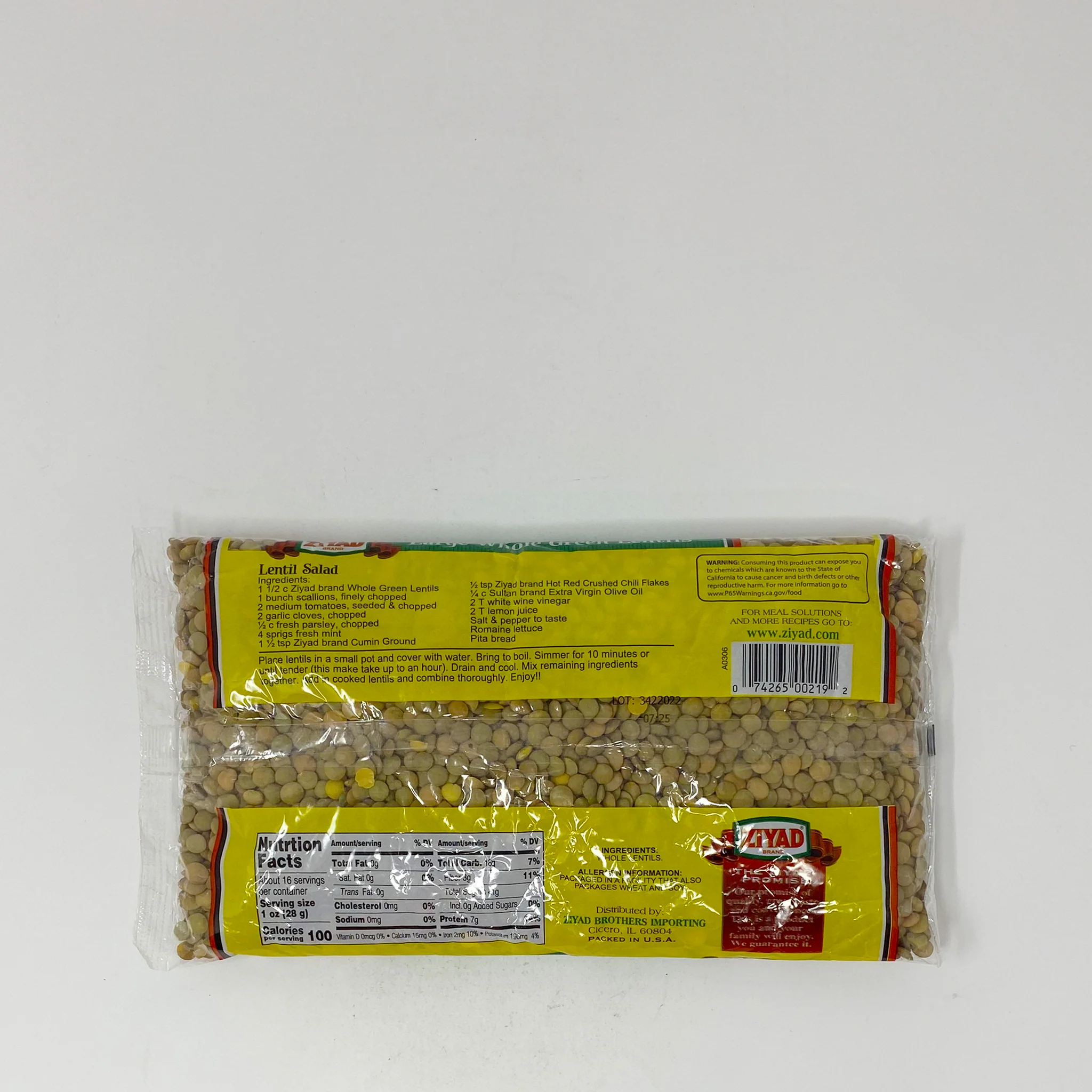 Ziyad large Green whole Lentils1-2 Lb - Image 4