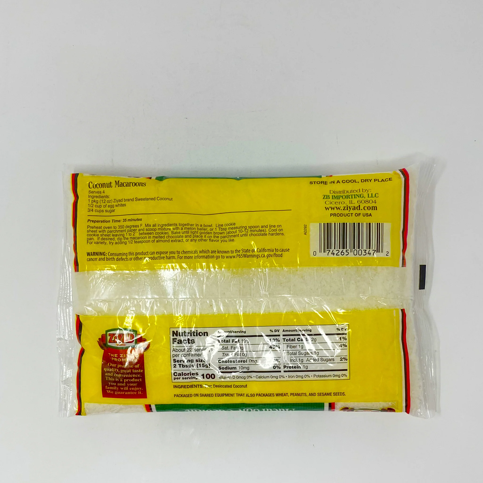 Ziyad Macaroon coconut 340g - Image 2